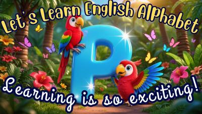 Letter P  ABC Alphabet Phonics For Children  Preschool Learning for Kids With Cute Baby Animals