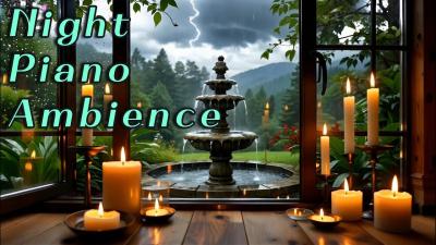  Live Now Soothing Piano Music Rain Forest  Gentle Thunder
