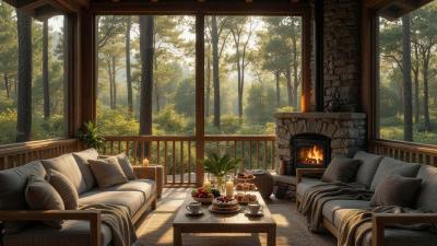 Morning Spring Vibes Cozy Living Room with Soft Piano Music to Relax Study Work Calming Piano