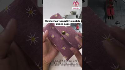 Old clothes turned into mobile phone bags sewing shorts