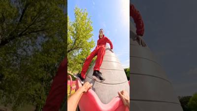 Parkour money heist playground rooftop most viral video foryou funny funnyheist viral