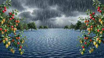 Peaceful Storm Ambience with Heavy Rain and Water Ripples for Sleep