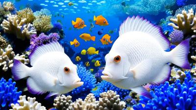 Relaxing 4K Aquarium Magical Jellyfish  Coral Reef Underwater Paradise