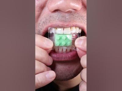 Satisfying Green Lego Brick Chocolate ASMR DoctorTristanPeh ASMR
