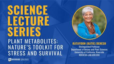 Science Lecture Series 2026 Plant Metabolites Natures Toolkit for Stress and Survival