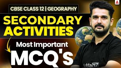 Secondary Activities Geography Class 12  Class 12 Geography MCQs  Vikas Sir