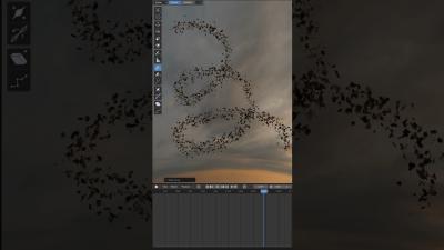 Simple curve flow effect with Geo Nodes in Blender