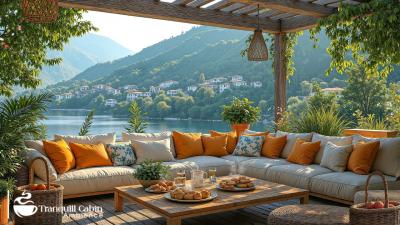 Soft Jazz In Rustic Cafe Cabin  Relaxing Mind With Soft Jazz Overlook Peaceful Nature Ambience