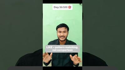 SQL Pattern Matching Tutorial The LIKE Operator  Day 36