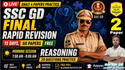SSCGD FINAL RAPID REVISION PAPER2 REASONING EXPLANATION BY NAVEEN SIR