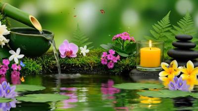 Stress Relief Relax Sleep  Meditation with Peaceful Piano Music  Flowing Water Sounds