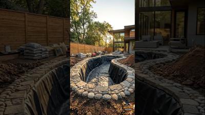 This Backyard Has a Beautiful Koi Pond shorts