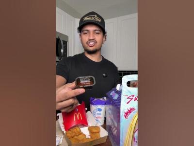 Trying McDonalds new KPop Demon Hunter Meal mcdonalds kpopdemonhunters mukbang fyp