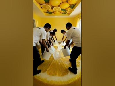 Use a huge orange to make an epic epoxy living room epoxy timelapse renovation