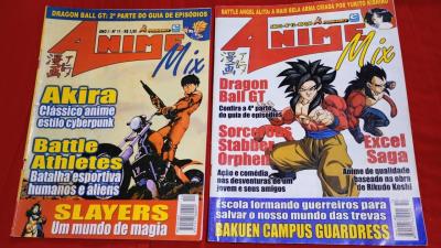 Video2125.Revistas Anime Mix 11 e 13Editora Escala anos 2000Banca Sebo Dona Fátima Bauru SP. 