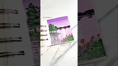 Wait This Purple Sunset Painting Took ONLY 30 Seconds art shorts