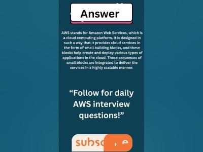 What is AWS Explained in 30 Seconds aws awsinterview devops techshorts shorts