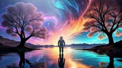 1 Hour Deep Space Meditation  Planet Veo Bioluminescent Astronaut Journey 432Hz 4K