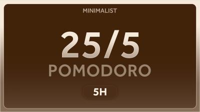 255 Pomodoro Timer with Brown Noise  5 Hours for Deep Work  Study