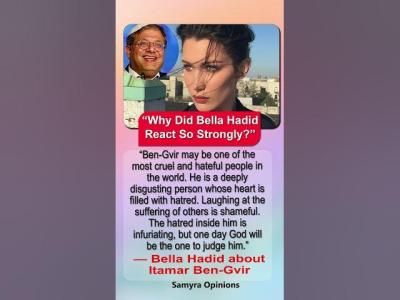 Bella Hadid vs BenGvir Viral IsraelPalestine Controversy Explodes Online