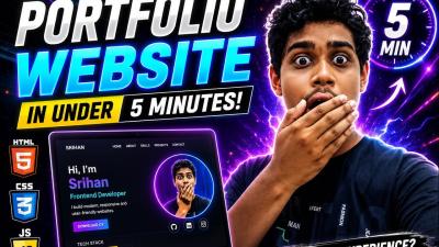 Build a Stunning Portfolio Website in Under 5 Minutes HTML CSS JS