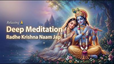 Deep Meditation. Radhe Krishna Naam Jaap  Relaxing Chanting for Peace  Mind Calm 30 Min radharani