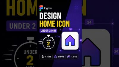 Figma tutorial Design a home icon under two minute Figma FigmaTutorial UIDesign UXDesign