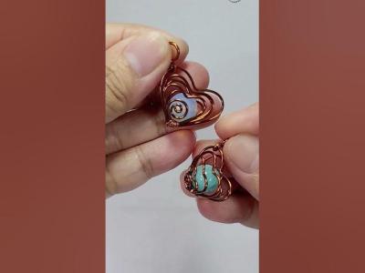 Heart pendant  Free tutorial video link above the title shortsvideo jewelry