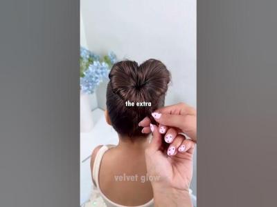  Heart Shaped Bun Tutorial Cute  Easy Hairstyle