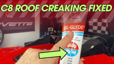 How to fix C8 Creaky noise for corvette HTC Convertible or coupe removable top fast easy and cheaply