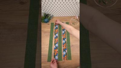 I turned fabric strips into something incredibly useful  with all the measurements included.