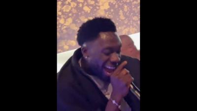 KARAOKE ON Alphonso Davies singing Justin Bieber  Baby during Bayern Bundesliga title night party