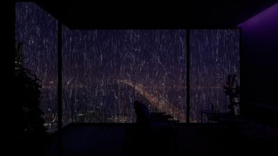 Lonely NYC Rainy Night  Soft City Ambience for Deep Sleep  Relaxation