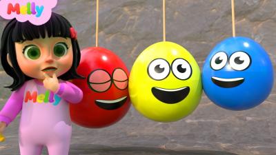 Melly Exploring Colorful Surprise Eggs  Yes Yes Playground Song  Melly Nursery Rhymes  Kids Songs