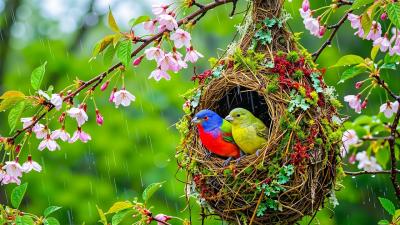 Nature Rain Sounds with Beautiful Birds Calm Forest Ambience for Relaxation