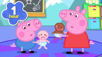 Peppa  George Learn to be BIG Siblings Sibling School Peppa Pig Full Episodes  1 Hour