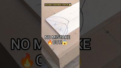 Perfect Degree Joint Trick Thick  Thin Wood Fit Like Magic shorts woodworking diy angles