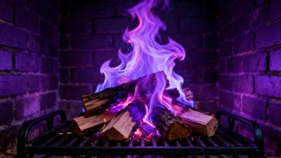 Purple Fireplace Ambience Cozy Fire Sounds for Relax Study  Sleep LIVE