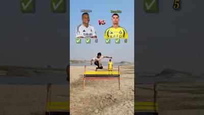 Ronaldo vs Mbappe JUMP CHALLENGE shorts jump challenge football fans viral video mbappe cr7