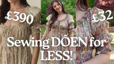Sewing Doen for LESS DIY designer dress for under 40 Liliana sewing pattern tutorial 