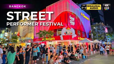 Siam Square Bangkok Street Performance Festival  4K HDR Binaural Audio 