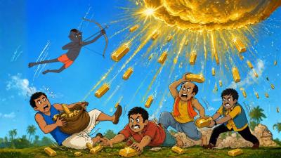 Sonar Bristi O Lobher Shasti  Lullu Bhuter Mojar Golpo  Bangla Animated Ghost Story
