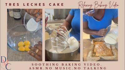 Tres Leches Cake  Relaxing Baking ASMR No Music No Talking