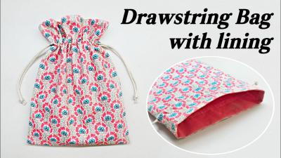 Youll Be Amazed  Super Easy DIY  Drawstring Bag Sewing Tutorial 