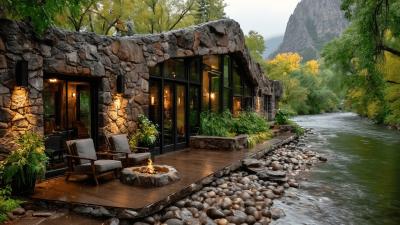 Youll Love This Peaceful Spring Riverside Nature Sounds  Campfire Scene